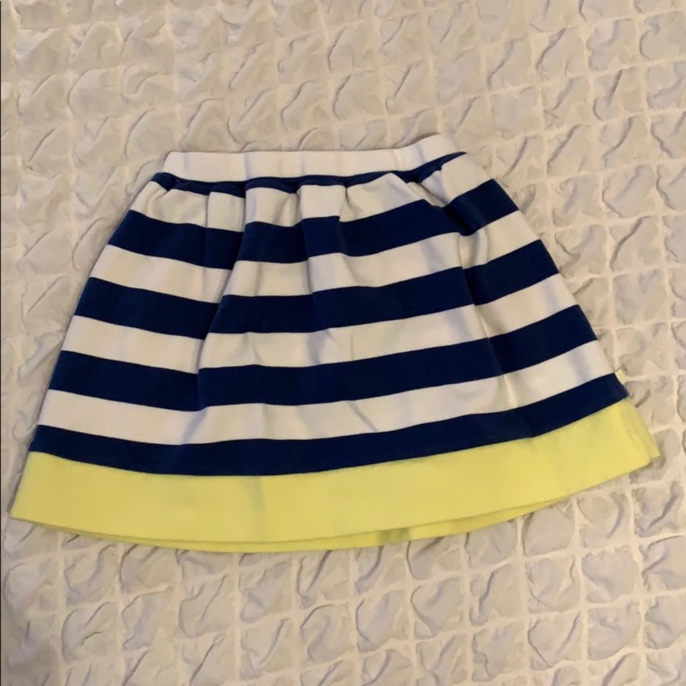 Blue, White and Yellow cotton skirt